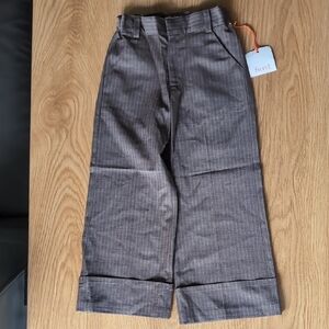 Fern - Brown pinstriped formal pants - brown - boys 4T